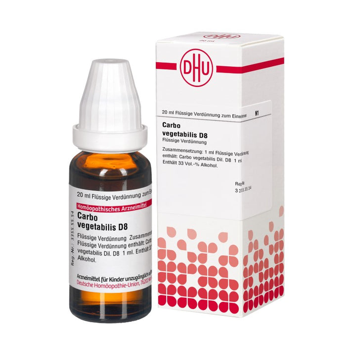 DHU Carbo vegetabilis D8 Dilution, 20 ml Lösung