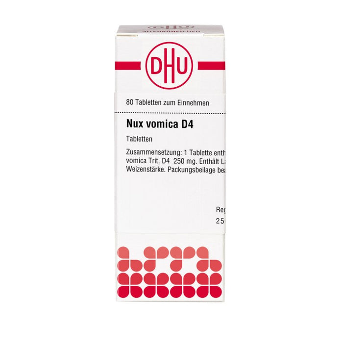 DHU Nux vomica D4 Tabletten, 80 St. Tabletten