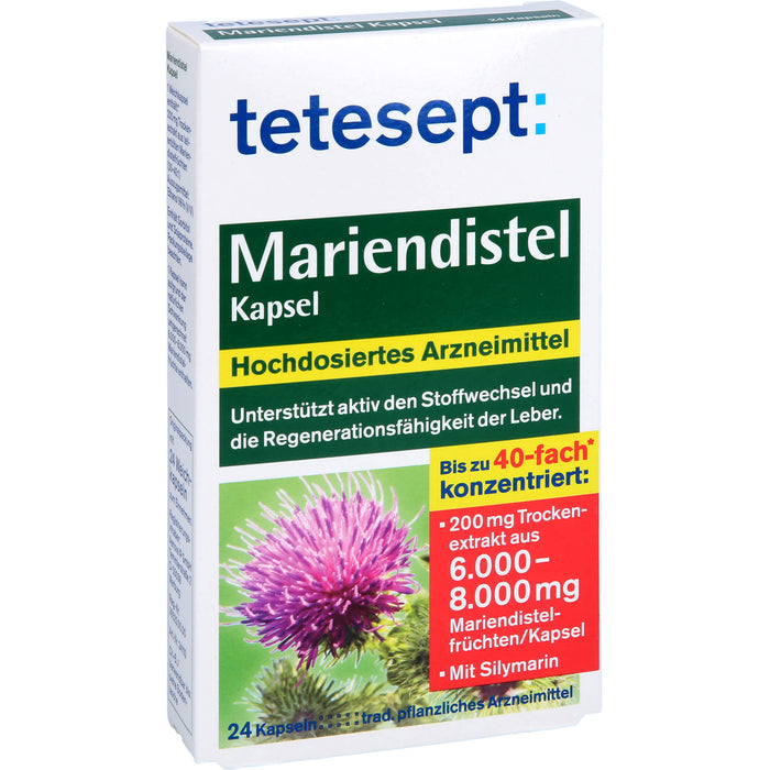 tetesept Mariendistel Kapseln, 24 pcs. Capsules