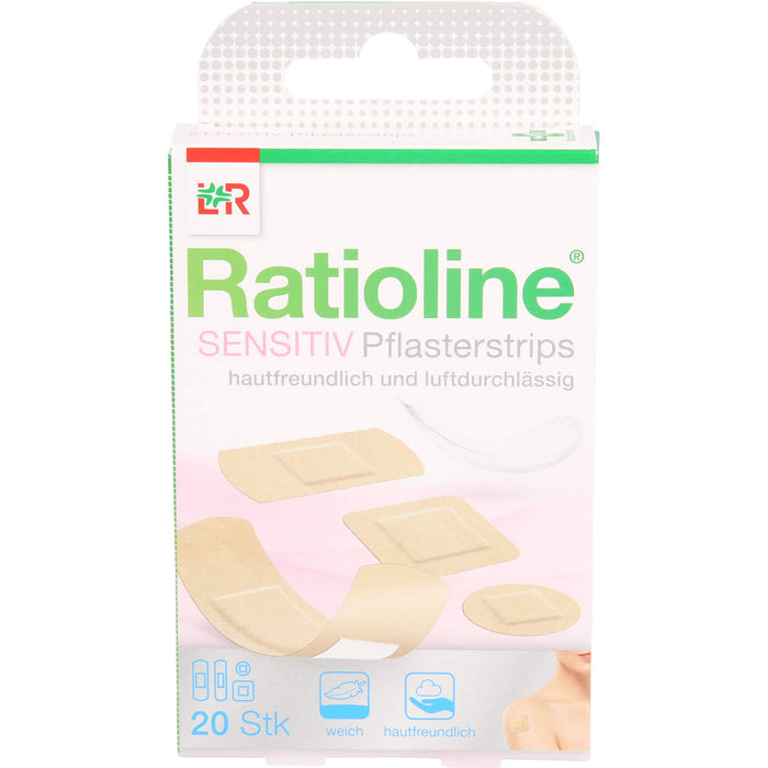 Ratioline sensitive Pflasterstrips, 20 pc Pansement