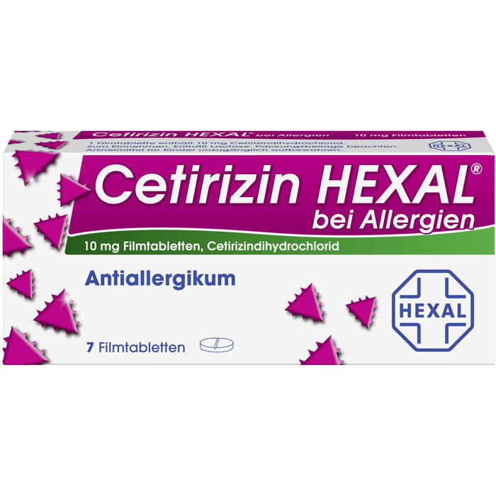 Cetirizin HEXAL Tabletten bei Allergien, 7 pc Tablettes