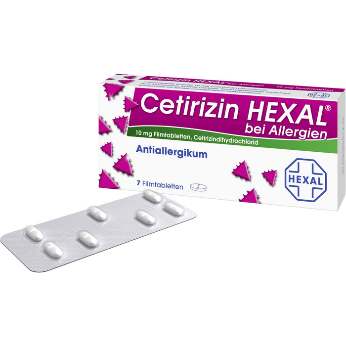 Cetirizin HEXAL Tabletten bei Allergien, 7 St. Tabletten