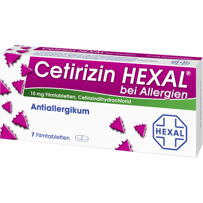 Cetirizin HEXAL Tabletten bei Allergien, 7 pc Tablettes