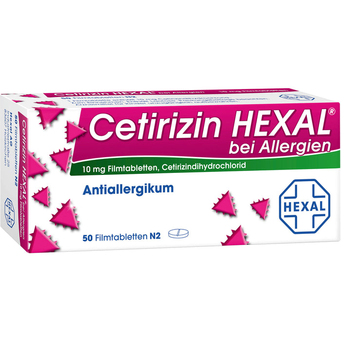 Cetirizin HEXAL Tabletten bei Allergien, 50 pc Tablettes