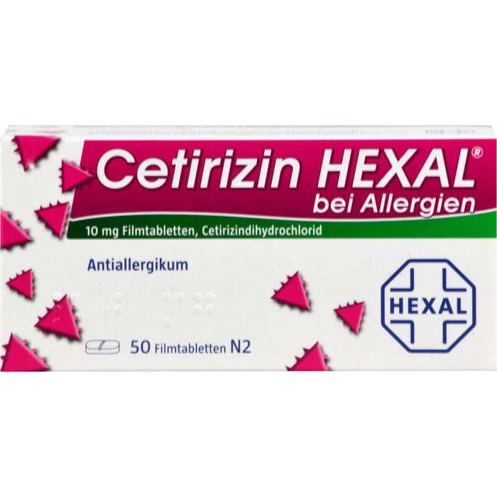 Cetirizin HEXAL Tabletten bei Allergien, 50 pcs. Tablets