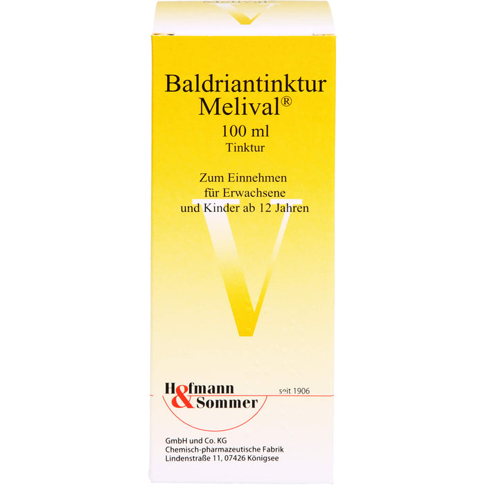 Baldriantinktur Melival bei Unruhezuständen und nervös bedingten Einschlafstörungen, 100 ml Solution