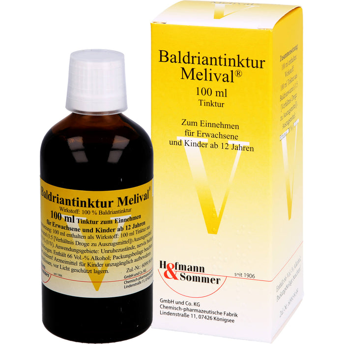 Baldriantinktur Melival bei Unruhezuständen und nervös bedingten Einschlafstörungen, 100 ml Solution