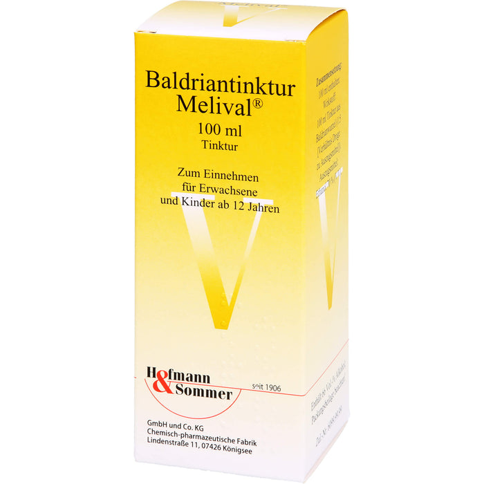 Baldriantinktur Melival bei Unruhezuständen und nervös bedingten Einschlafstörungen, 100 ml Solution