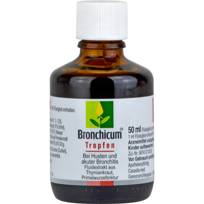 Bronchicum Tropfen bei Husten und akuter Bronchitis, 50 ml Lösung