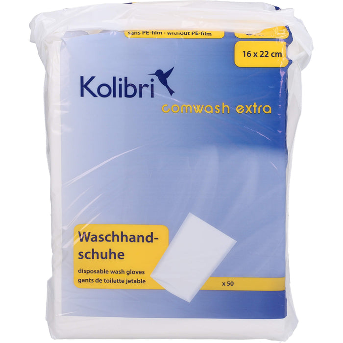 Kolibri comwash extra Einweg-Waschhandschuhe unfoliert 16 x 22 cm, 50 pc Gants