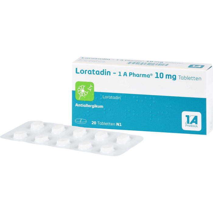 Loratadin - 1A Pharma 10 mg Tabletten Antiallergikum, 20 St. Tabletten