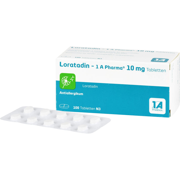 Loratadin - 1 A Pharma, 10 mg Tabletten, 100 pcs. Tablets