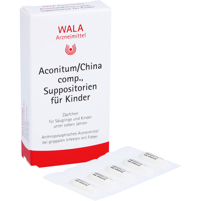 WALA Aconitum/China comp., Suppositorien für Kinder, 10 pcs. Suppositories