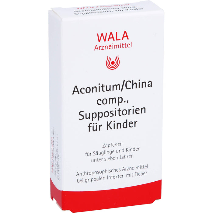 WALA Aconitum/China comp., Suppositorien für Kinder, 10 pcs. Suppositories