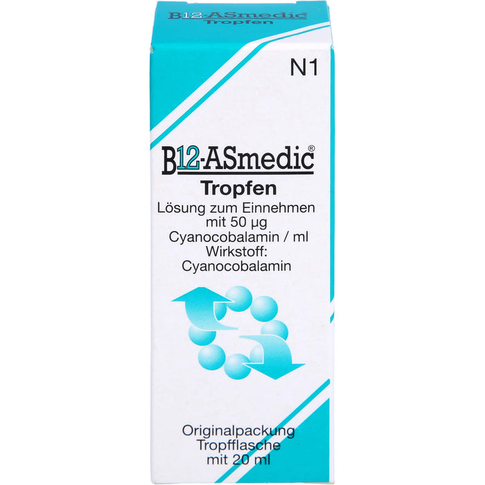 B12 Asmedic Tropfen Vitaminpräparat, 20 ml Solution