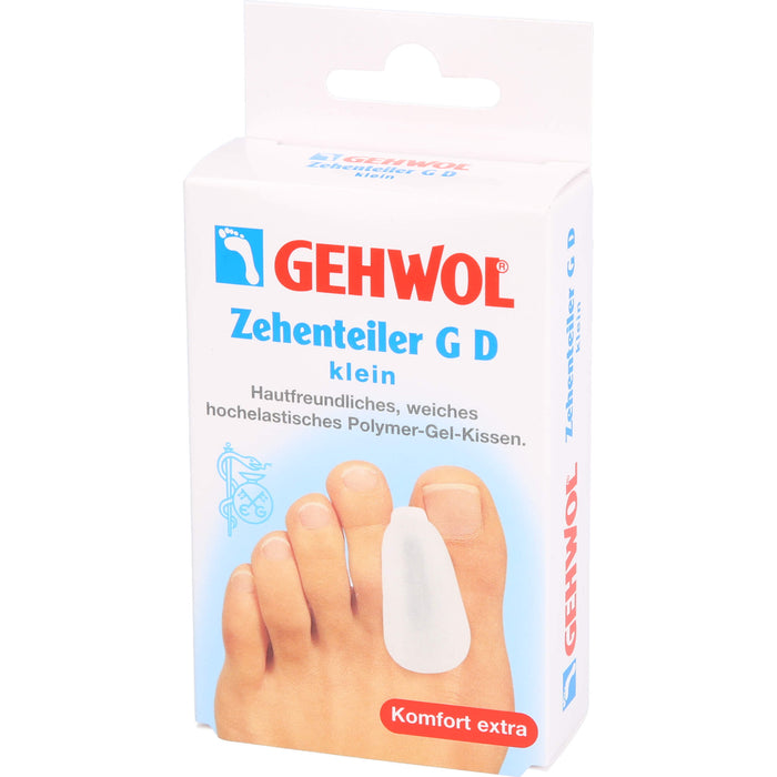 GEHWOL Zehenteiler G D klein hautfreundliches, weiches hochelastisches Polymer-Gel-Kissen, 3 pc Séparateur d'orteils