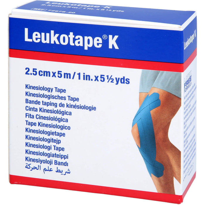 Leukotape K 2,5cm blau, 1 St VER