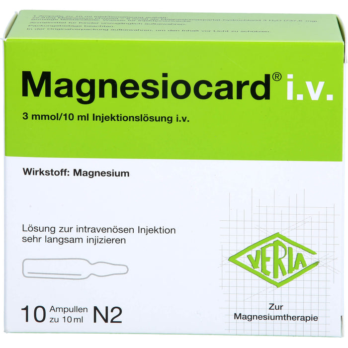 Magnesiocard i.v. Ampullen bei Magnesiummangel, 100 ml Solution