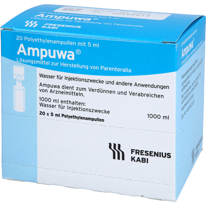 Ampuwa Wasser für Injektionszwecke Polyethylenampullen, 20 pcs. Ampoules