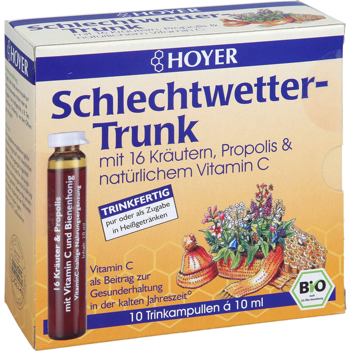 Hoyer Schlechtwetter-Trunk Trinkampullen zur Stärkung der Abwehrkräfte, 10 pcs. Ampoules