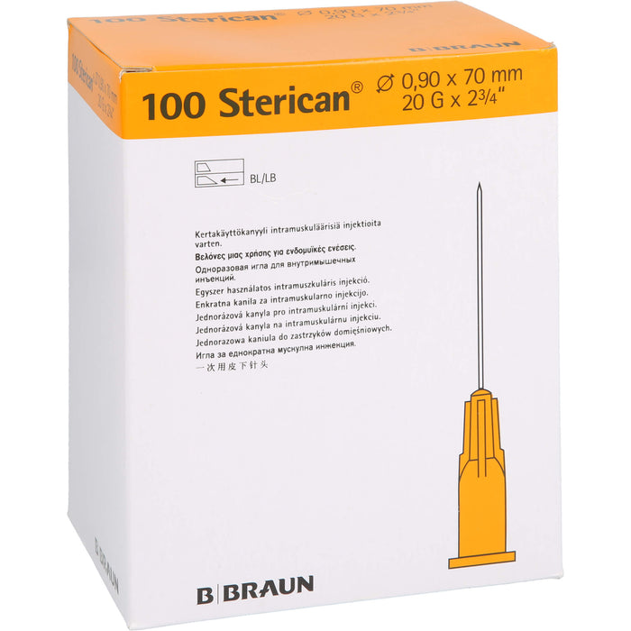 Sterican Kanülen 20GX2 4/5 0,9X70mm, 100 St KAN