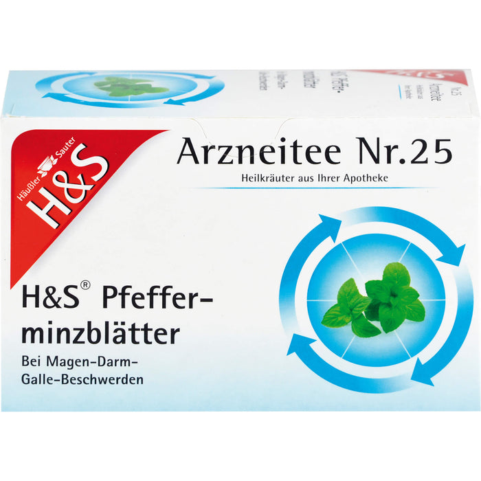 H&S Pfefferminzblätter Arzneitee Nr. 25, 20 pcs. Filter bag