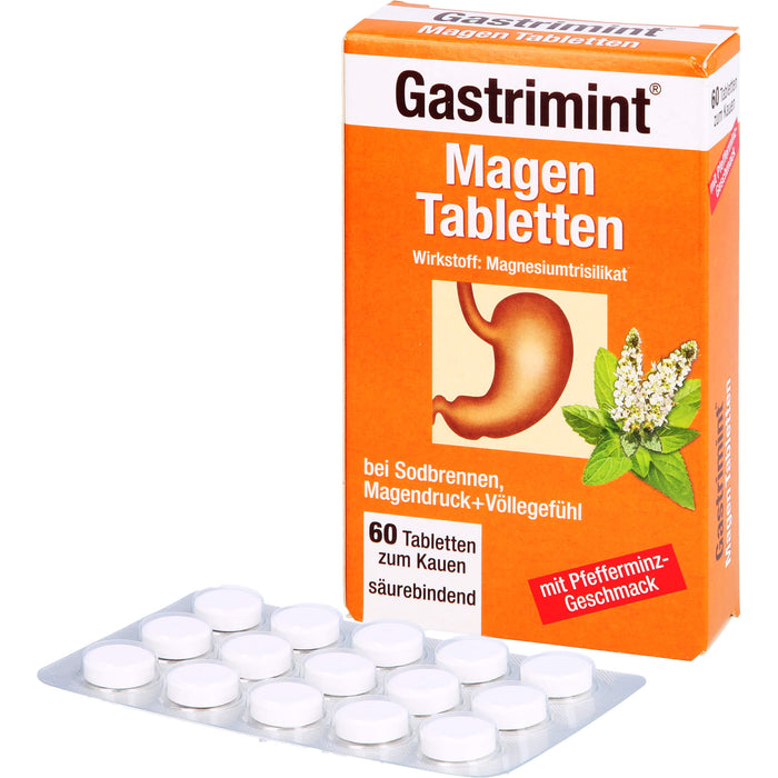 Bad Heilbrunner Gastrimint Magen-Tabletten zum Kauen, 60 St. Tabletten