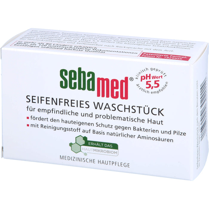 Sebamed seifenfreies Waschstück für empfindliche & problematische Haut, 150 g Körperpflege