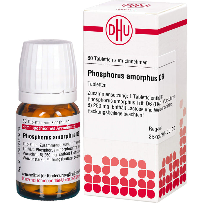 DHU Phosphorus amorphus D6 Tabletten, 80 pc Tablettes