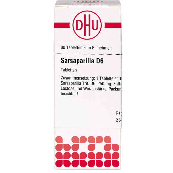 DHU Sarsaparilla D6 Tabletten, 80 pc Tablettes