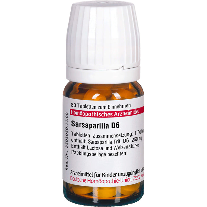 DHU Sarsaparilla D6 Tabletten, 80 pc Tablettes