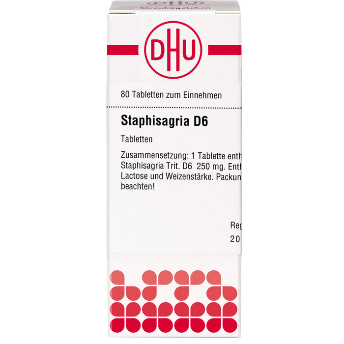 DHU Staphisagria D6 Tabletten, 80 pc Tablettes