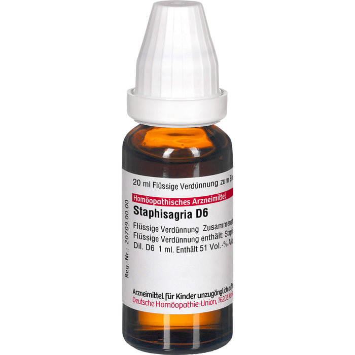 DHU Staphisagria D6 Dilution, 20 ml Lösung