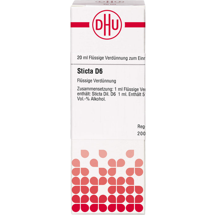 DHU Sticta D6 Dilution, 20 ml Lösung