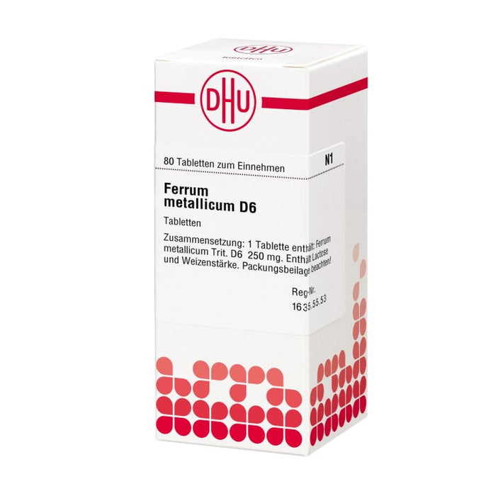 DHU Ferrum metallicum D6 Tabletten, 80 St. Tabletten