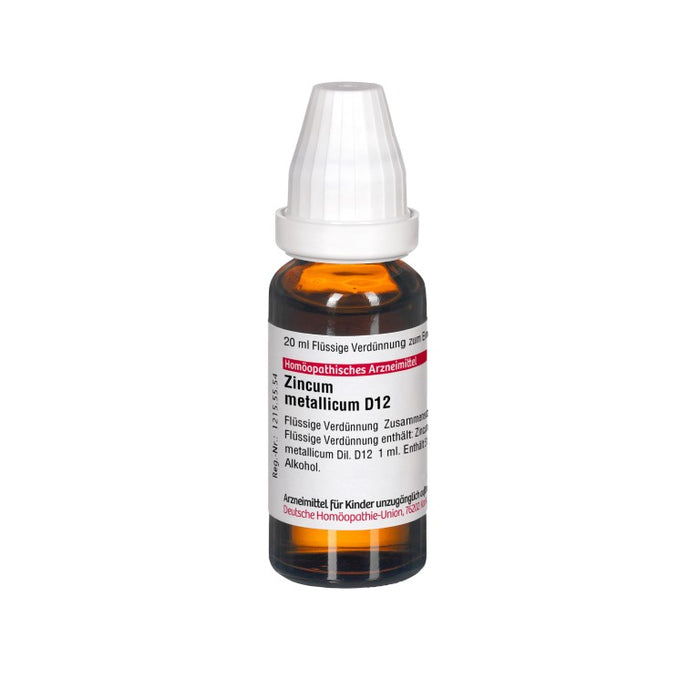 DHU Zincum metallicum D12 Dilution, 20 ml Lösung