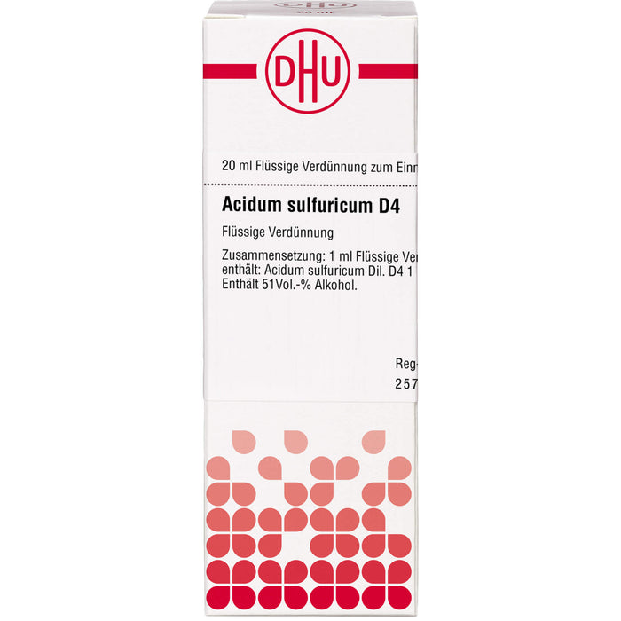 DHU Acidum sulfuricum D4 Dilution, 20 ml Lösung