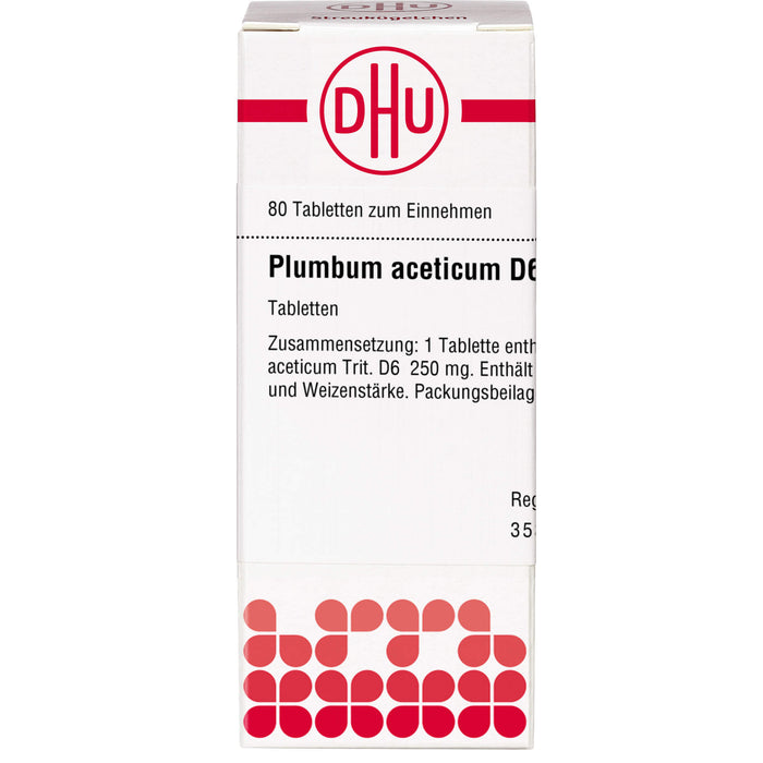 Plumbum aceticum D6 DHU Tabletten, 80 St. Tabletten