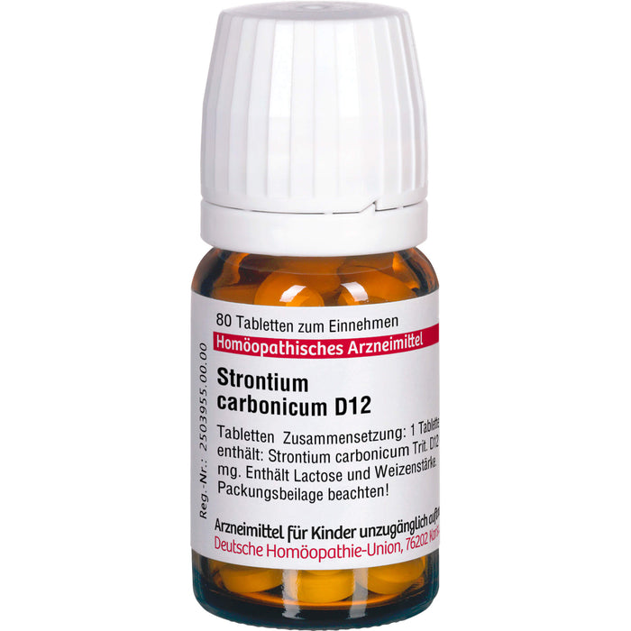 DHU Strontium carbonicum D12 Tabletten, 80 pc Tablettes