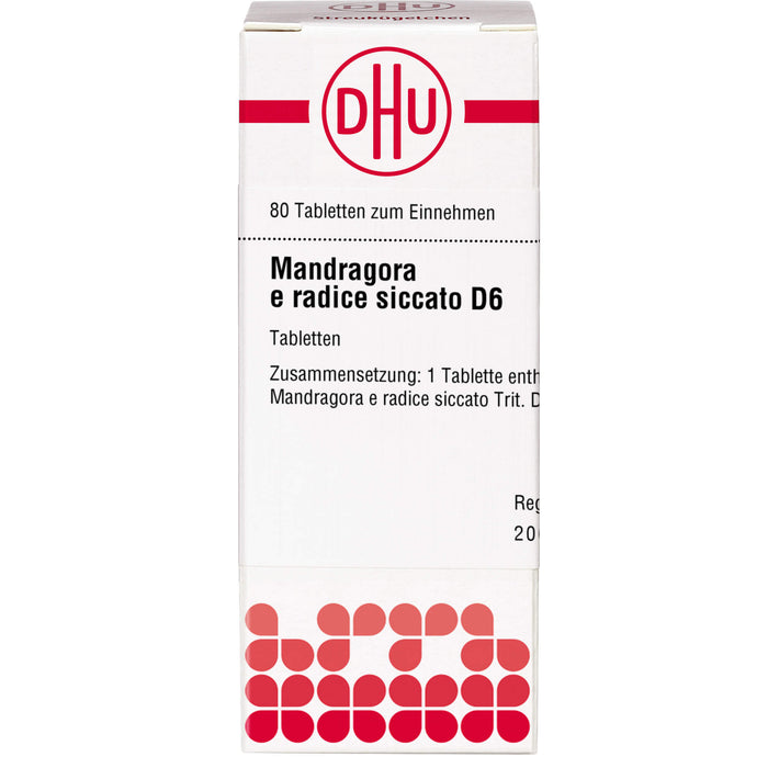 DHU Mandragora e radice siccata D6 Tabletten, 80 pc Tablettes