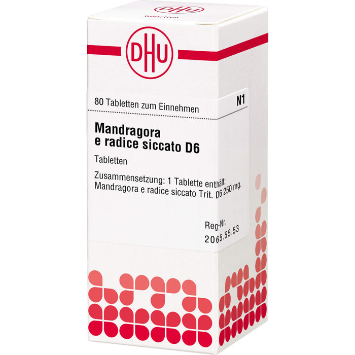 DHU Mandragora e radice siccata D6 Tabletten, 80 pc Tablettes