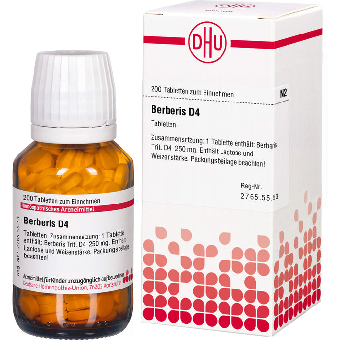 Berberis D4 DHU Tabletten, 200 St. Tabletten