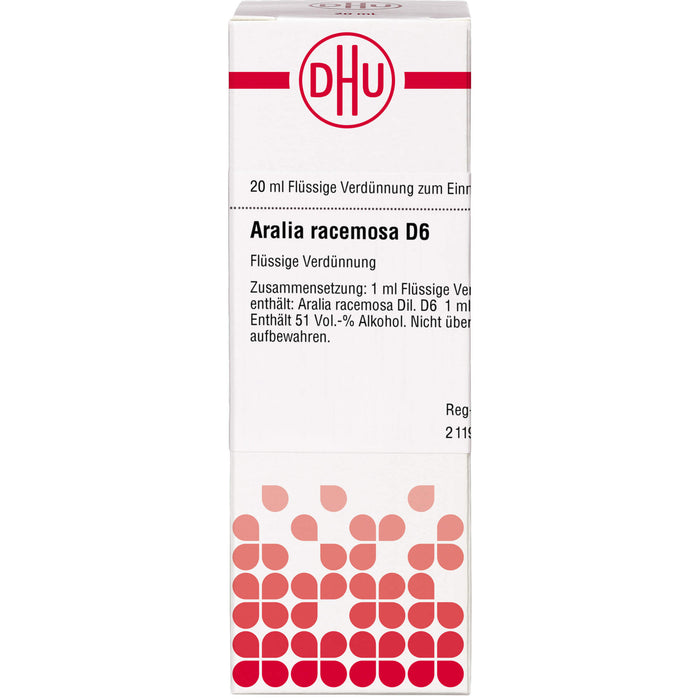 Aralia racemosa D6 DHU Dilution, 20 ml Lösung