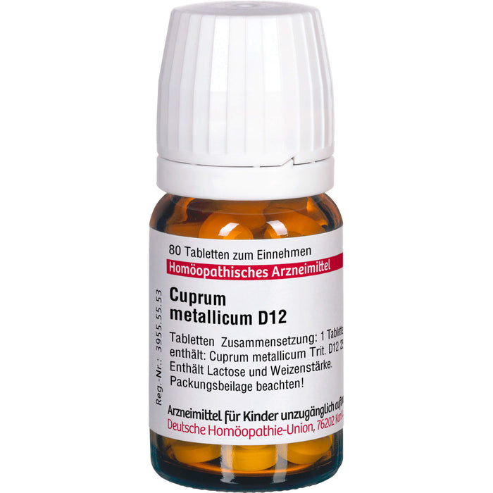 DHU Cuprum metallicum D12 Tabletten, 80 pc Tablettes