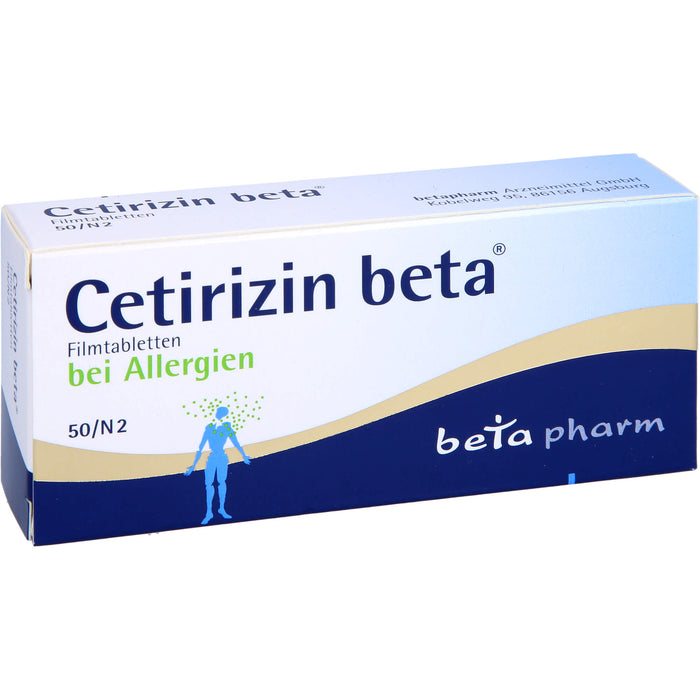 Cetirizin beta Filmtabletten, 50 pcs. Tablets