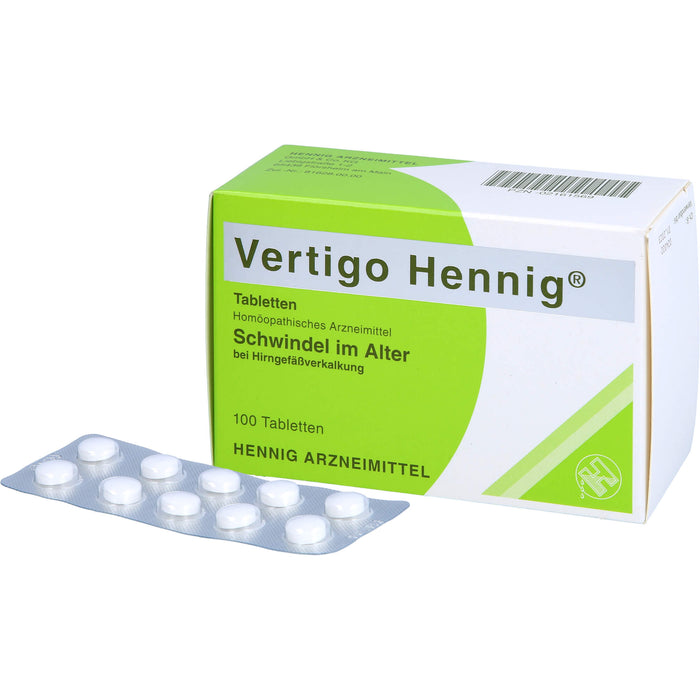 Vertigo Hennig Tabletten bei Hirngefäßverkalkung, 100 St. Tabletten