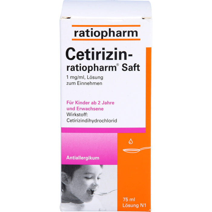 Cetirizin-ratiopharm Saft Antiallergikum, 75 ml Lösung