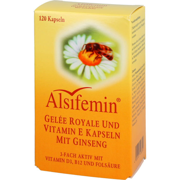 Alsifemin Gelée Royale und Vitamin E Kapseln mit Ginseng , 120 pc Capsules