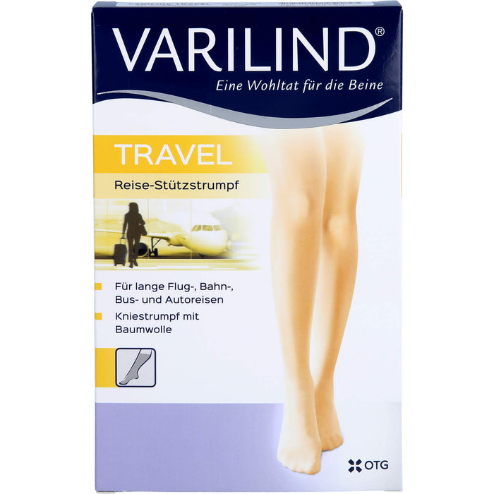 VARILIND TRAVEL Knie Baumwolle blau S, 2 St