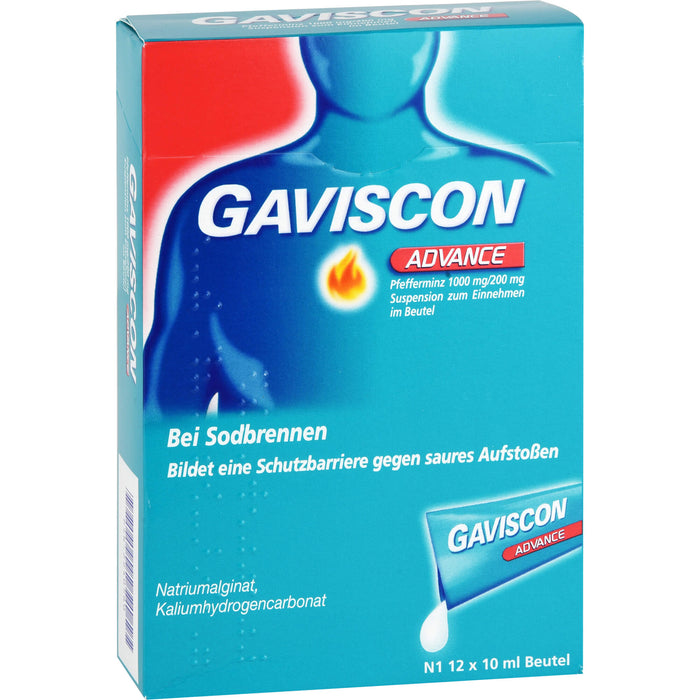 GAVISCON Advance Pfefferminz Suspension, 12 St. Beutel